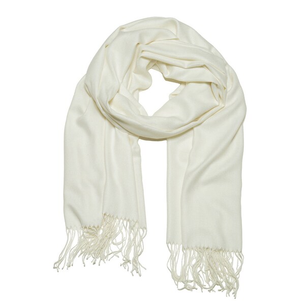 Naturally Knotty Ivory Rayon from Bamboo Viscose Pashmina Wrap