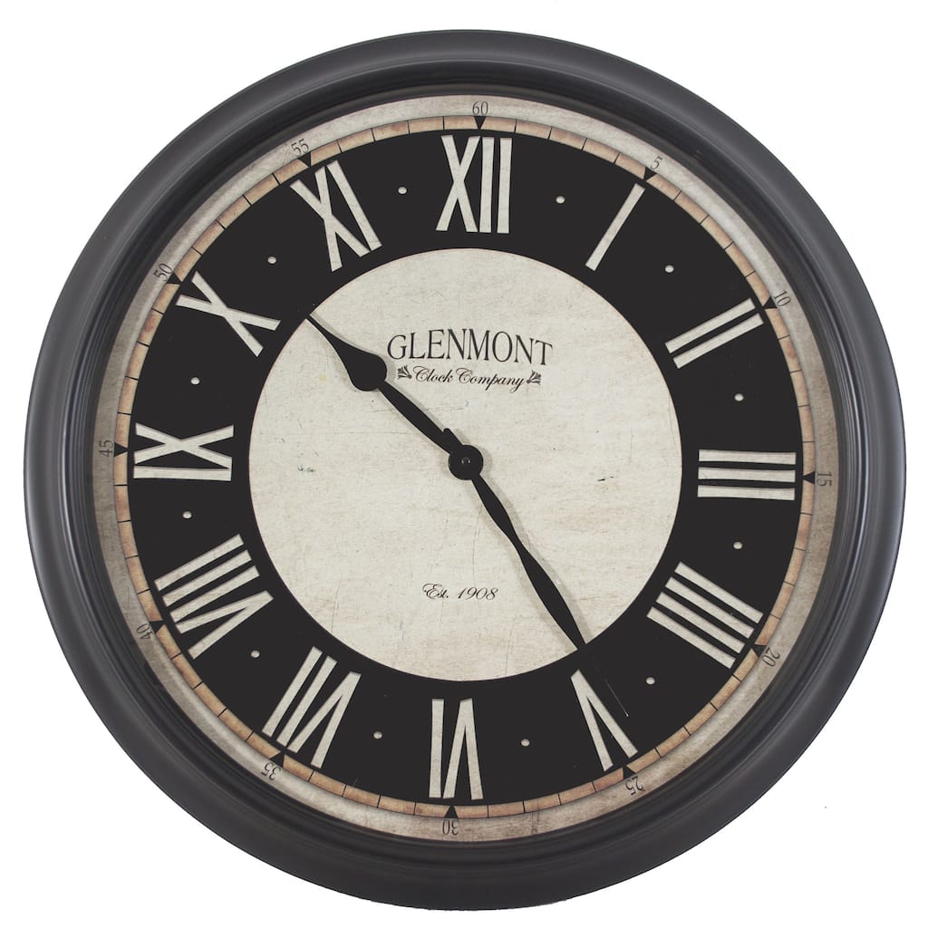 30-inch Black Glenmont Clock