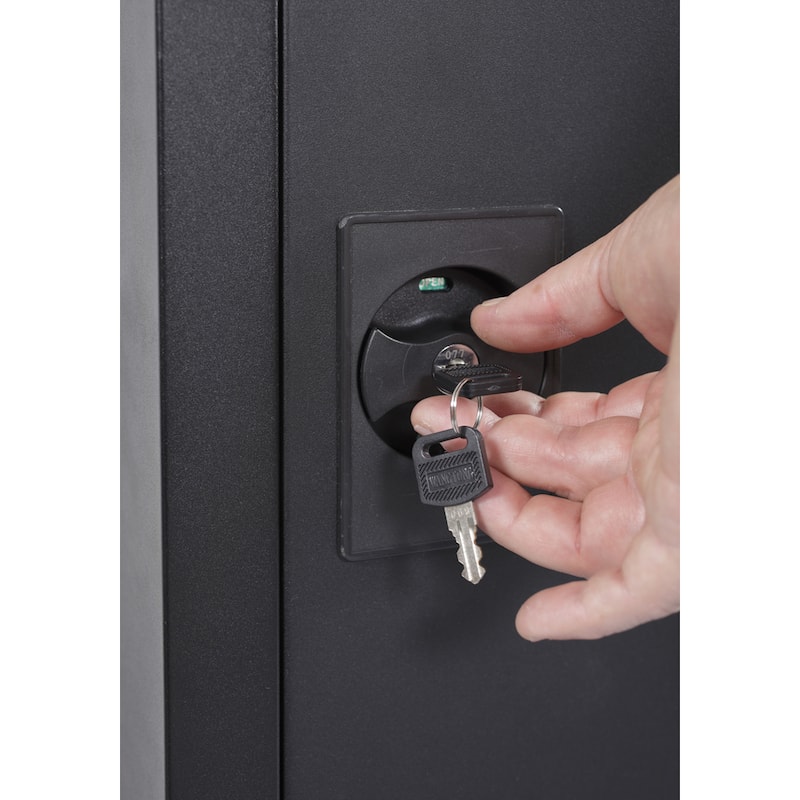 Metal Five Gun Locking Security Cabinet with Separate Ammunition Compartment