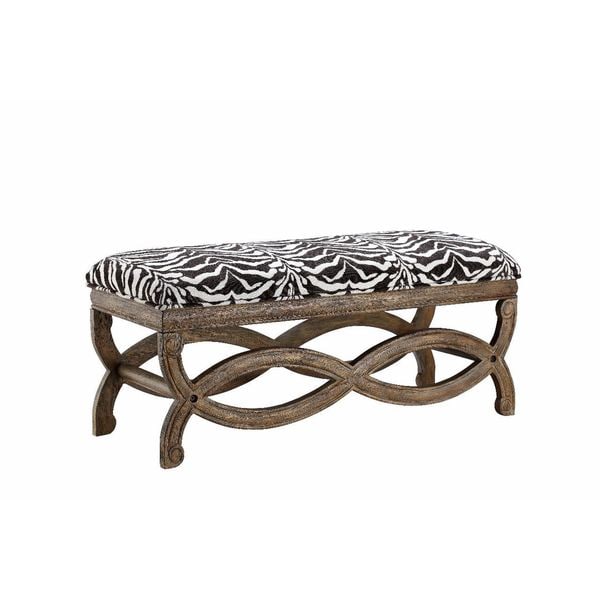 Shop Hawfinch Zebra Print Accent Bench Free Shipping Today Overstock