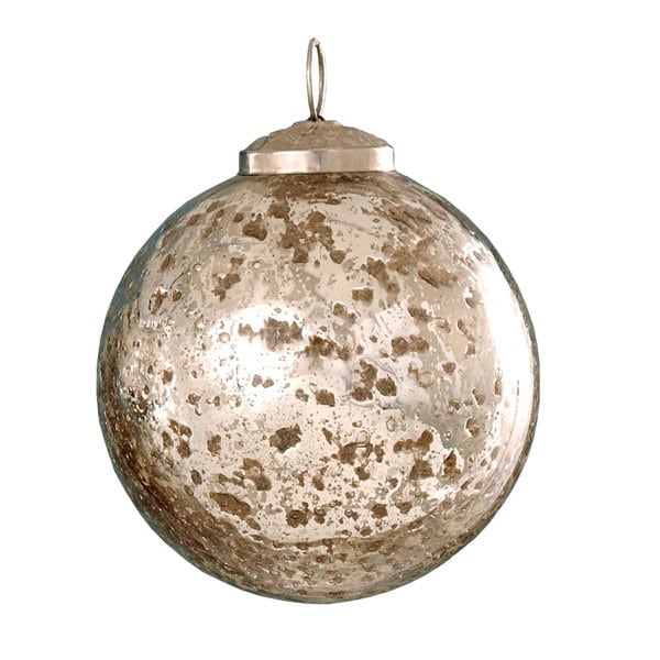 Sage & Co 4-inch Antique Mercury Glass Ball Christmas Ornament (Pack of ...