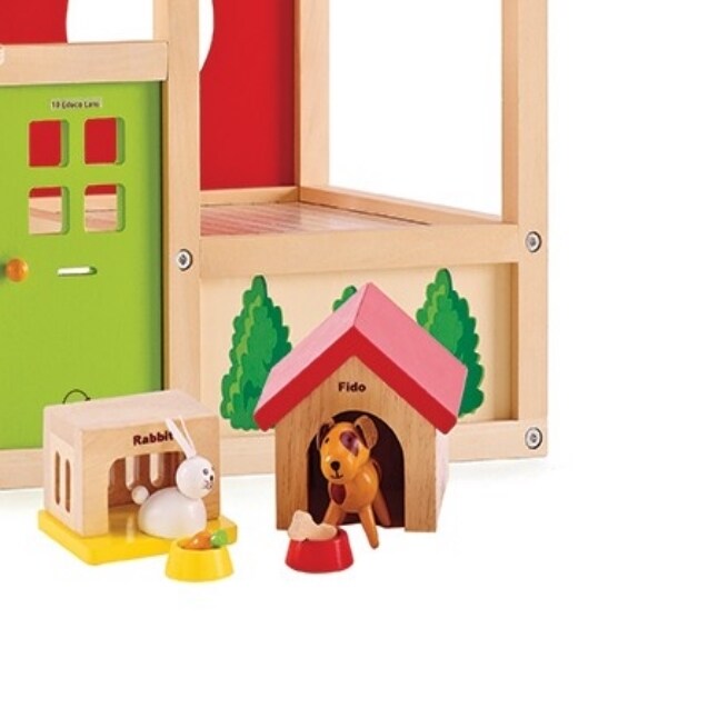 hape family pets wooden doll house animals