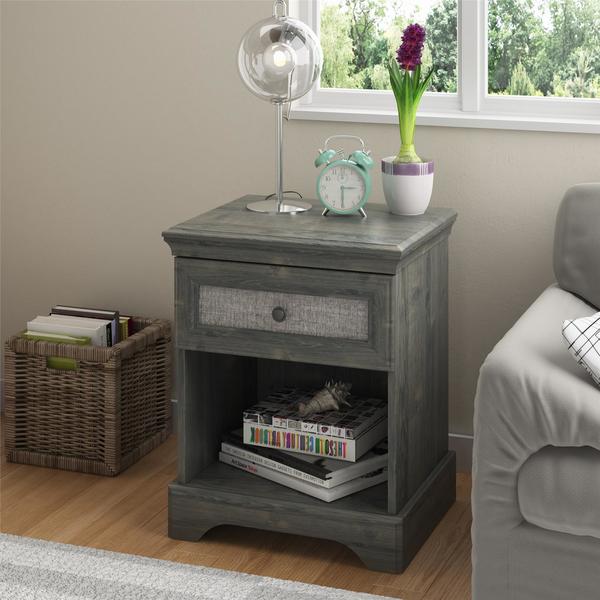 Avenue Greene Fairfield Nightstand with Fabric Insert