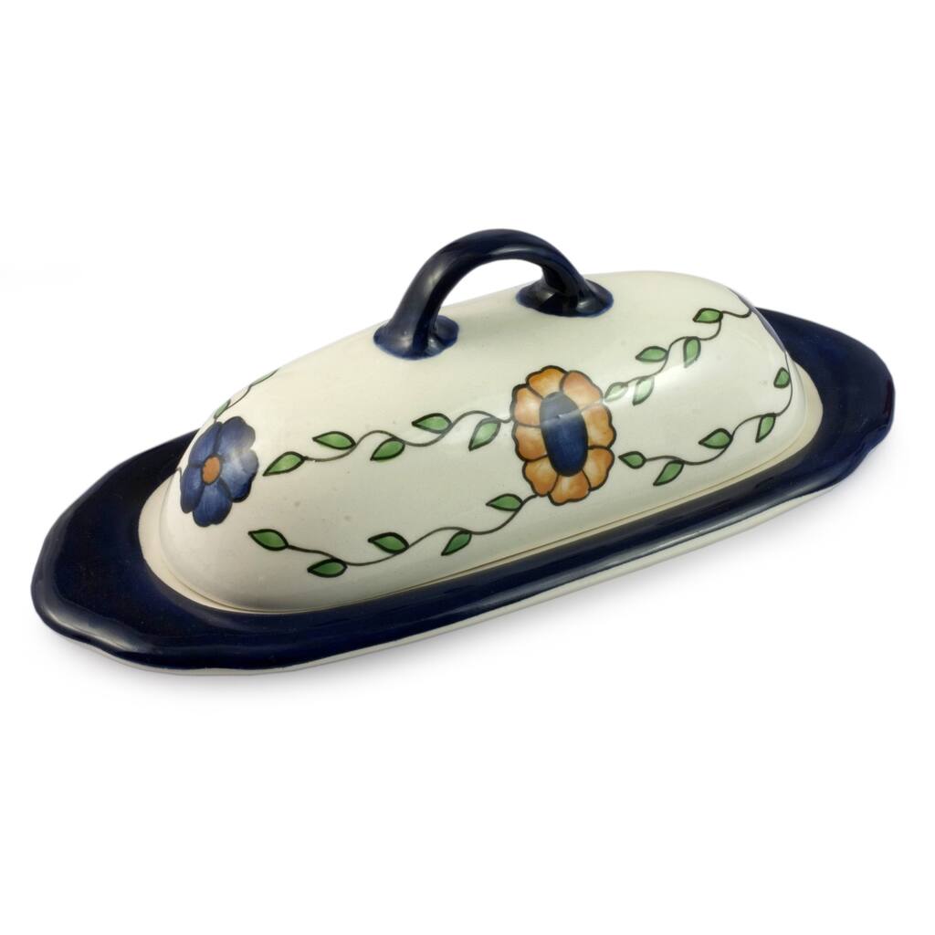 Handmade Ceramic 'Margarita' Butter Dish (Guatemala)