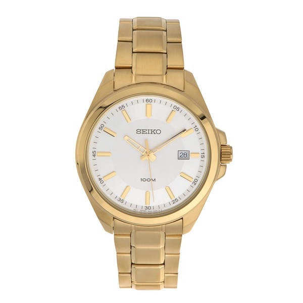 Seiko SUR064 Mens Gold Date Dress Watch   16832668  