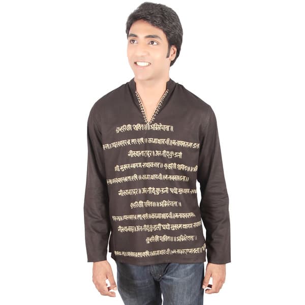 Shop Handmade Indian Clothing Men S Short Fitted Kurta Tunic With