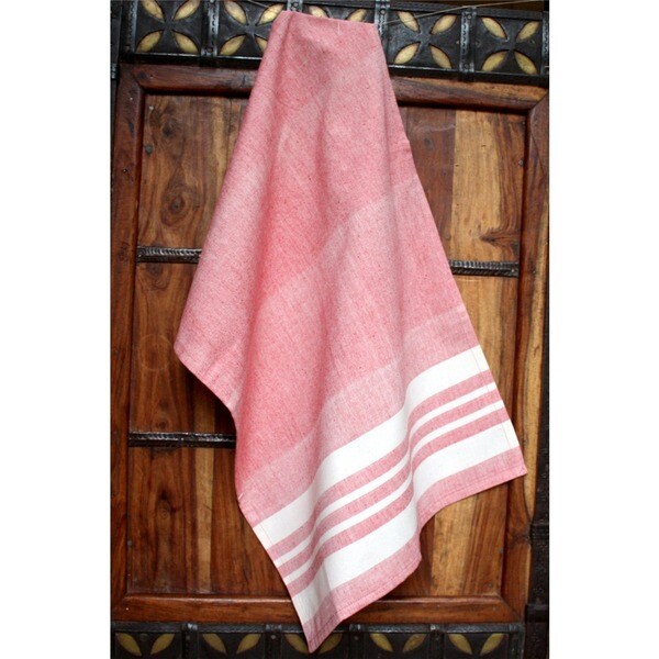Handmade Rose Artisan Woven Kitchen Towel (India)