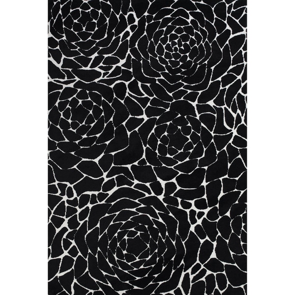 Grand Bazaar Karlin Black / White Area Rug (9'6" x 13'6") - 9'6" x 13'6"