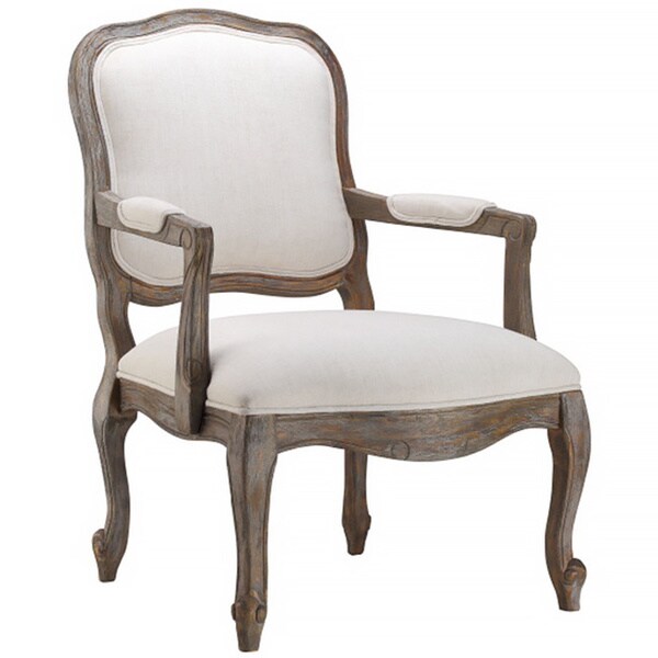 Shop Lark Off-white Cushioned Traditional Accent Chair - Overstock