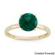 preview thumbnail 5 of 17, Gioelli 10k Yellow Gold 2ct Round-cut Birthstone Rings Created Emerald - 7 - Emerald - Green - January