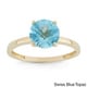 preview thumbnail 12 of 17, Gioelli 10k Yellow Gold 2ct Round-cut Birthstone Rings Swiss Blue Topaz - 6 - Topaz - Blue - January