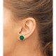 preview thumbnail 19 of 17, Gioelli 10k Yellow Gold 8mm Round Birthstone Stud Earrings