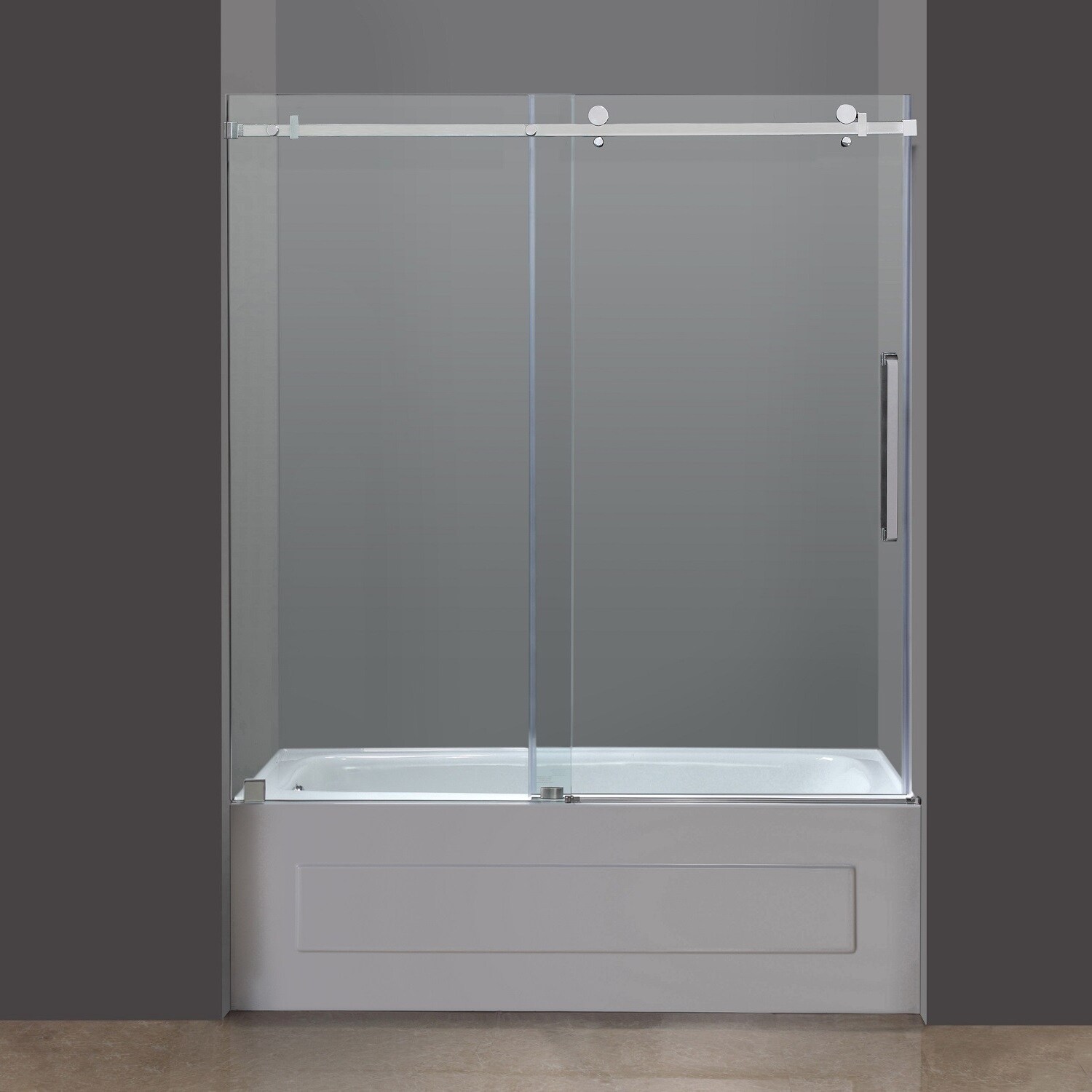 Shop Aston Moselle 60 In X 60 In Completely Frameless Sliding