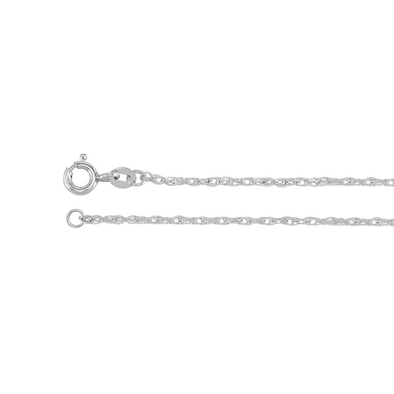 14k White Gold Round 1/4ct to1ct TDW Diamond Bezel Set Rope-chain Pendant