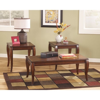 Signature Designs by Ashley \'Mattie\' Cherry 3-piece Occasional Table ... Signature Designs by Ashley \'Mattie\' Cherry 3-piece Occasional Table ...