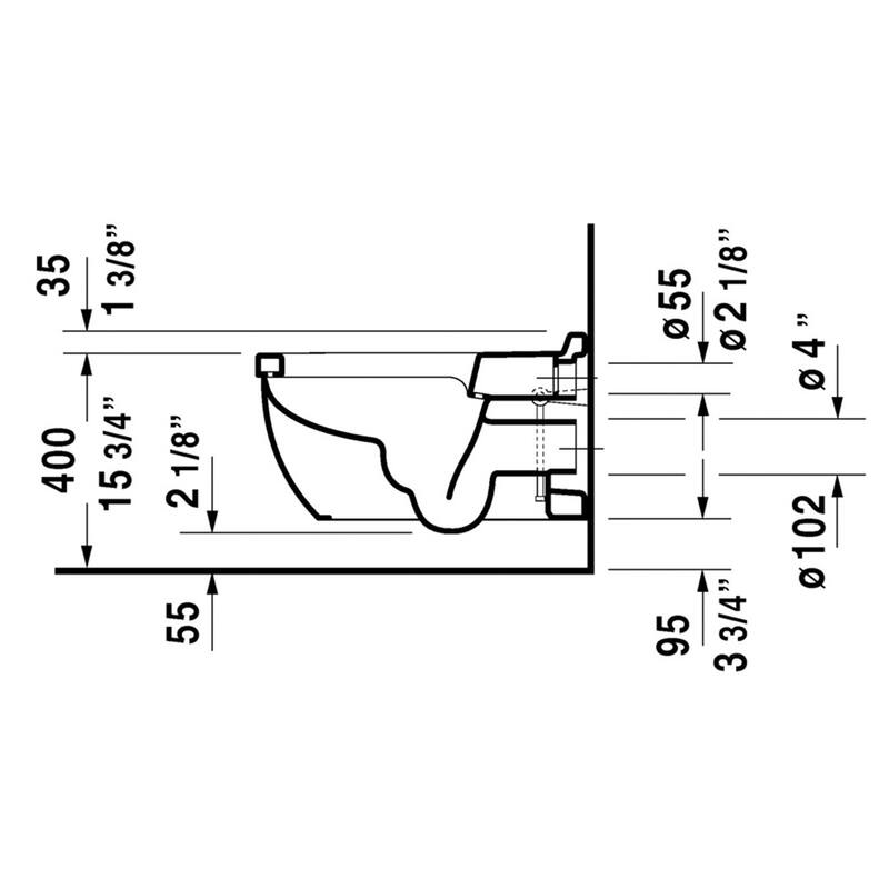 Duravit Starck 3 Toilet Wall-Mounted White
