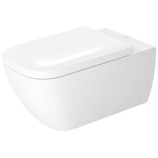 Duravit Happy D2 Toilet Wall Mounted Rimless Washdown Model Durafix Included 14.38-inch x 24.38-inch