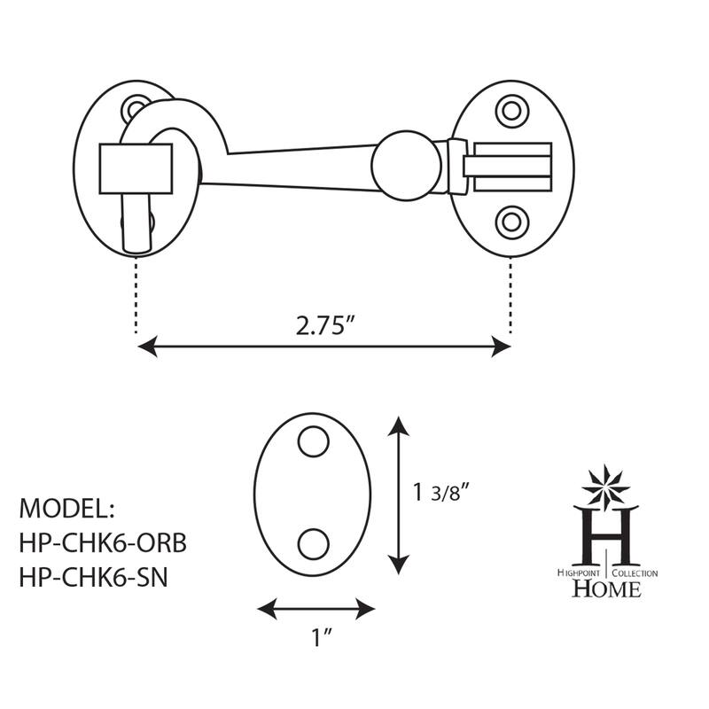 Highpoint Collection 2.75-inch Cabin Hook in Oil-Rubbed Bronze Finish