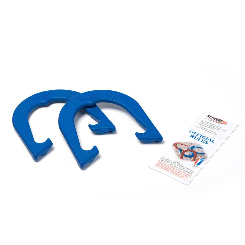 Eagle Tournament Horseshoe Pair (2 Horseshoes) by St.Pierre - - 2 Blue shoes, no stakes