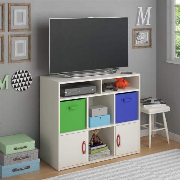 Shop Ameriwood Home Lucerne Media Dresser With Fabric Bins