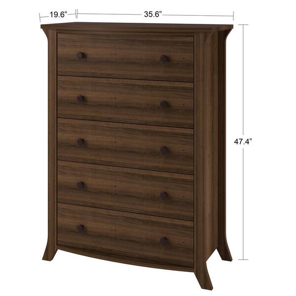Shop Ameriwood Home Oakridge 5 Drawer Dresser Free Shipping