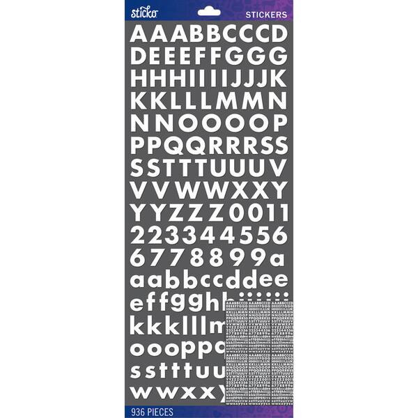 Sticko Alphabet StickersWhite Futura Bold Bed Bath & Beyond 9656187