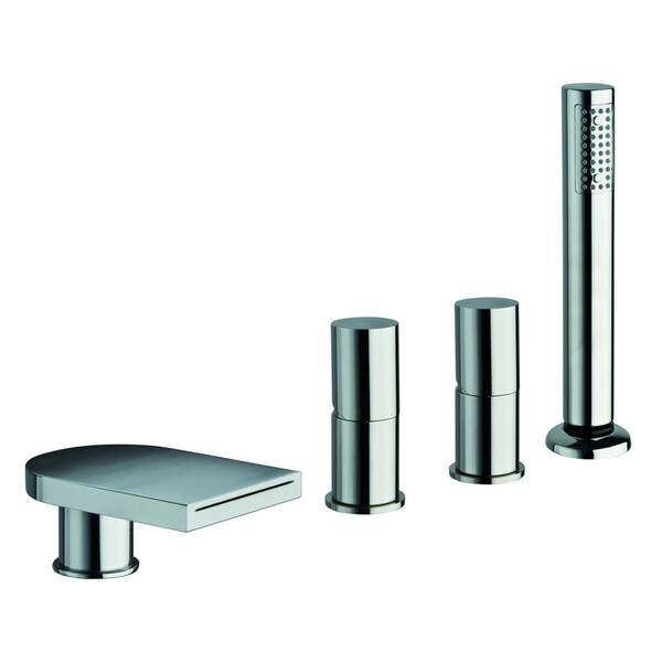 Aquatica Italia Faucet Deck Mounted Tub Filler Chrome