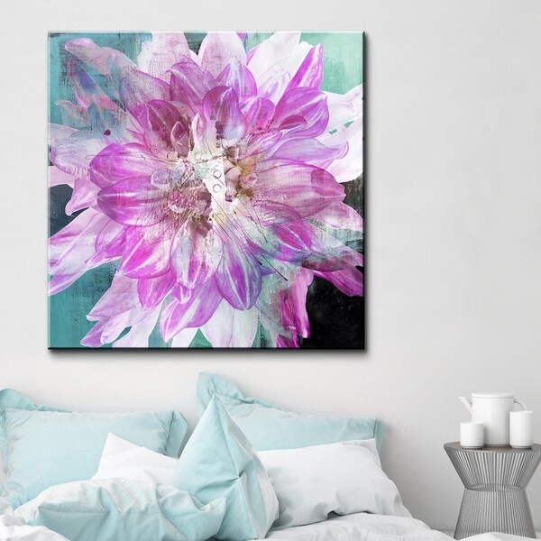 Shop Ready2HangArt 'Painted Petals Blossom' Canvas Wall Art - Purple ...