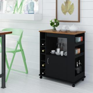 Laurel Creek Kitty Black Stipple Kitchen Beverage Cart. Opens flyout.