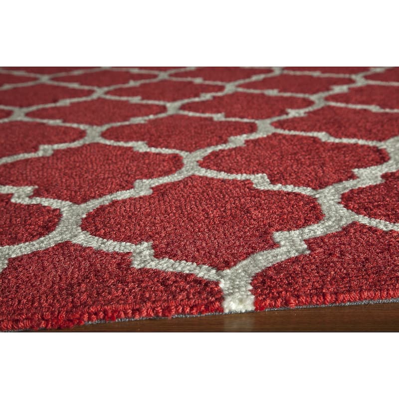 Momeni Geo Hand Hooked Polyester Contemporary Geometric Area Rug