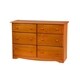 Solid Wood 6-Drawer Double Dresser by Palace Imports - Thumbnail 3