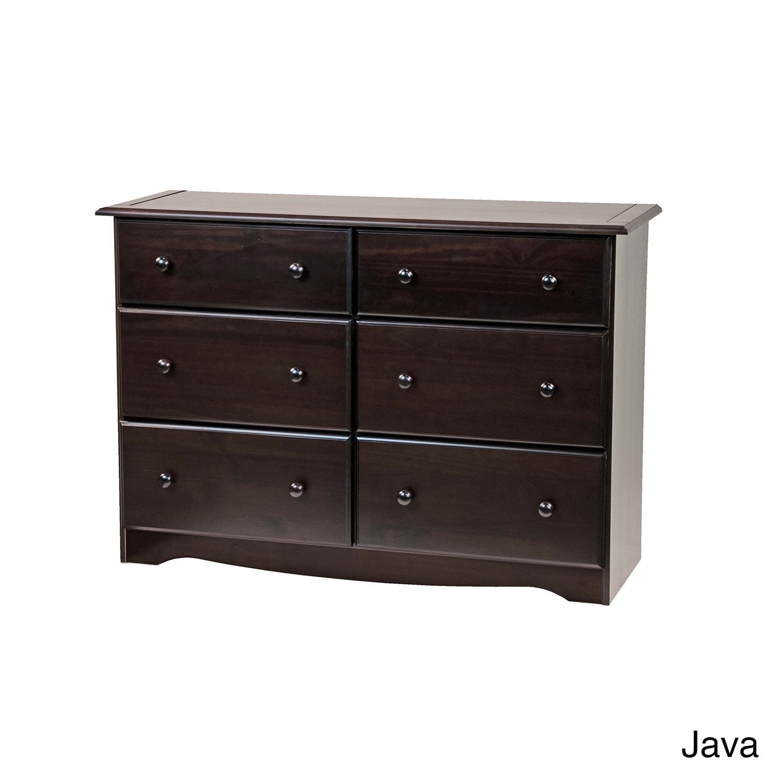 Shop Solid Wood 6 Drawer Double Dresser By Palace Imports