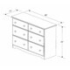 Solid Wood 6-Drawer Double Dresser by Palace Imports - Thumbnail 6