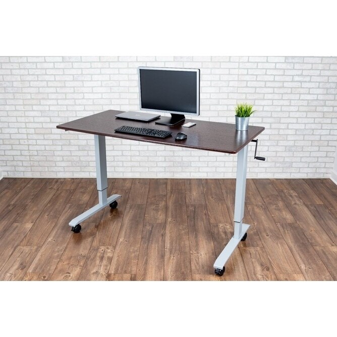 Shop Luxor Standup Cf60 Dw 60 Inch Crank Adjustable Stand Up Desk