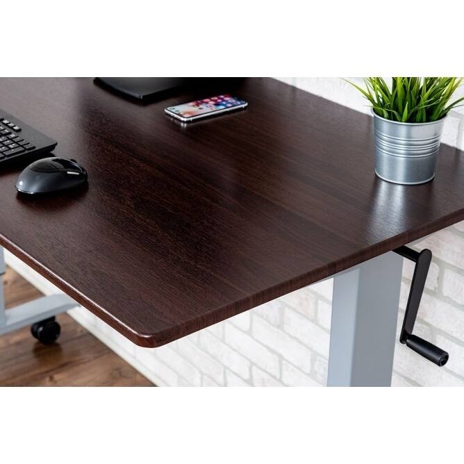 Luxor Standup-CF60-DW 60-inch Crank Adjustable Stand-Up Desk