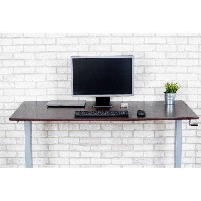 Luxor Standup-CF60-DW 60-inch Crank Adjustable Stand-Up Desk