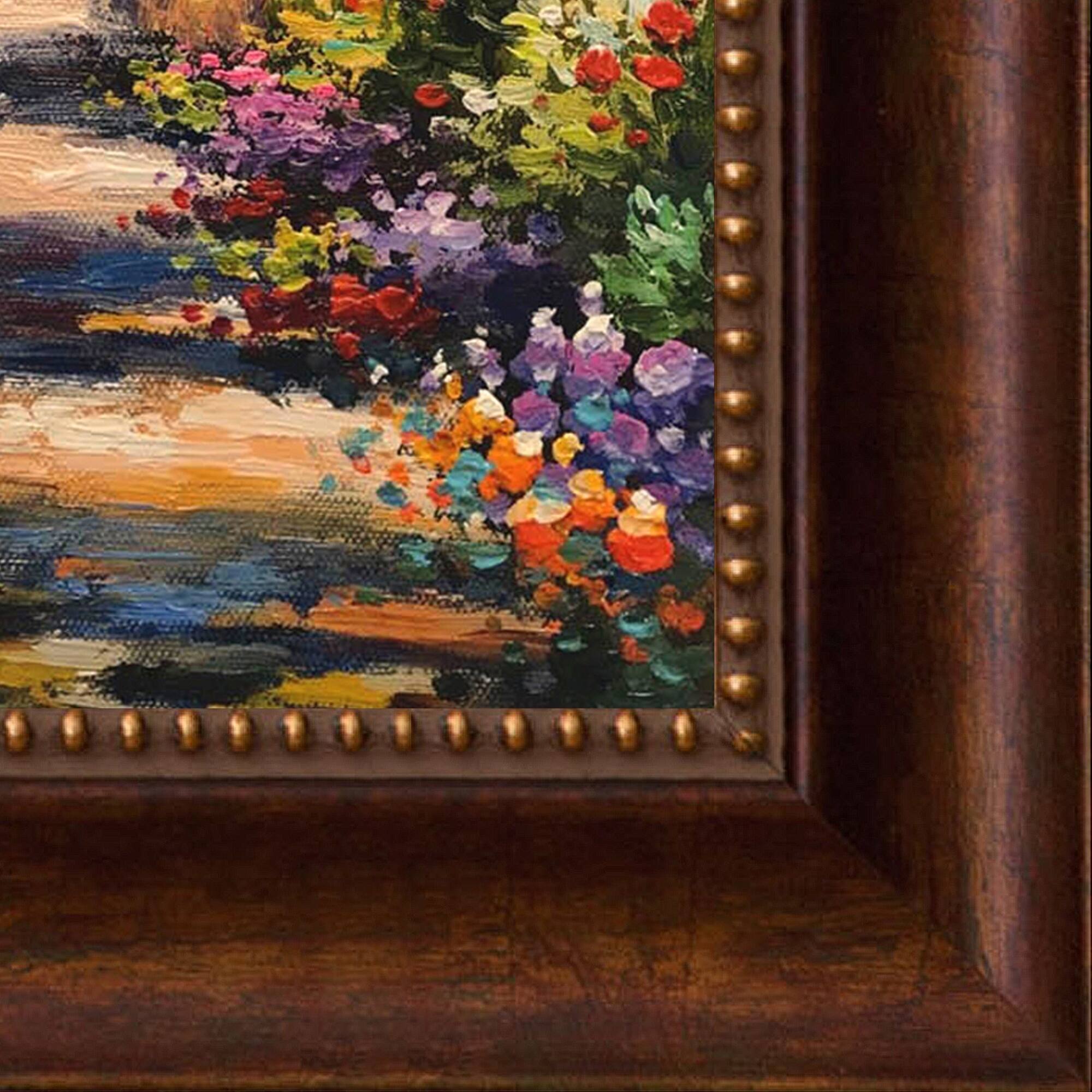 La Pastiche Claude Garden Path at Giverny Hand Painted Framed