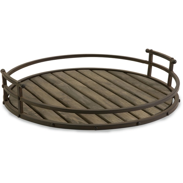 CKI Vermont Iron and Wood Tray