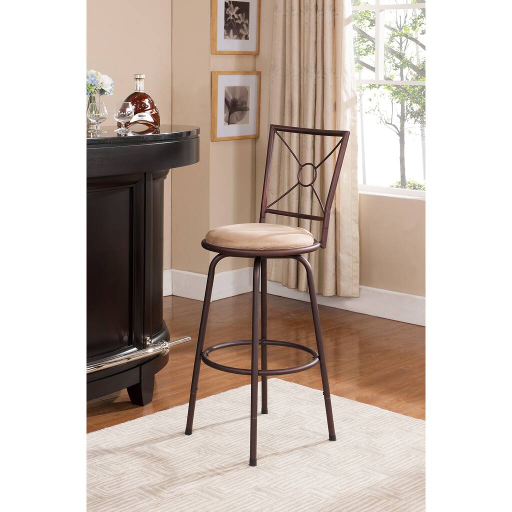 K&B 360-degree Bronze Swivel Stools (Set of 2)