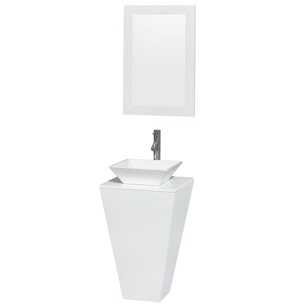Wyndham Collection Esprit Pedestal Bathroom Vanity Countertop/ Mirror