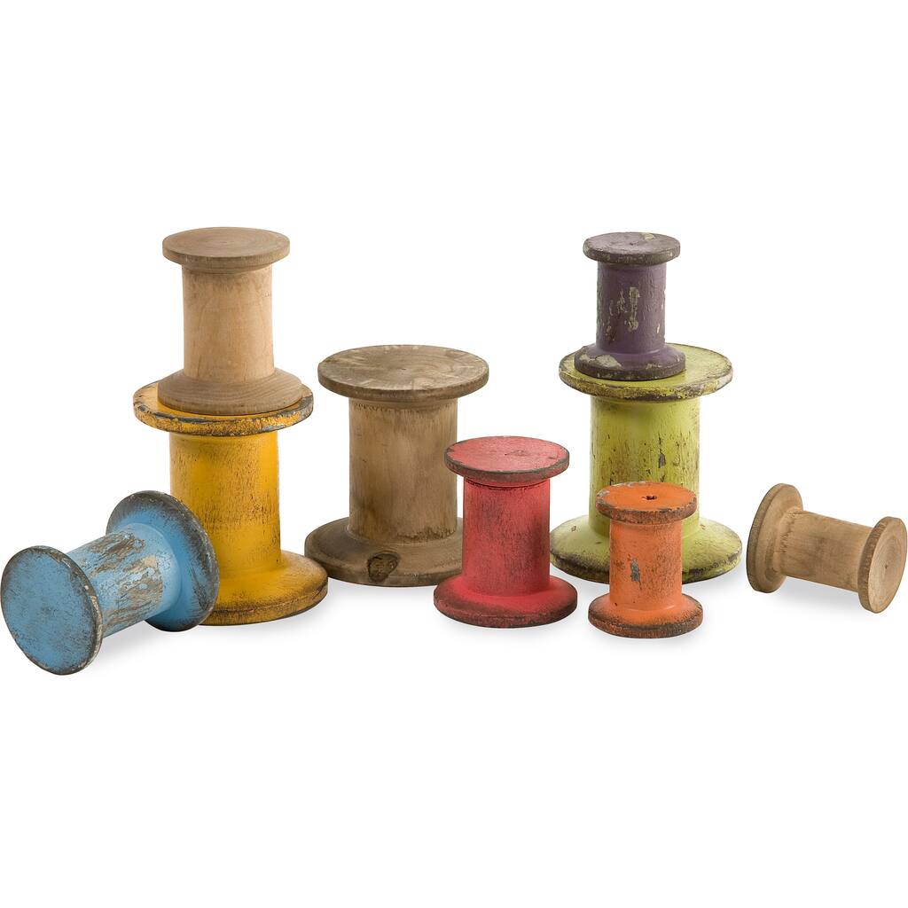 Wood Bobbin Spool Filler (Set of 9)