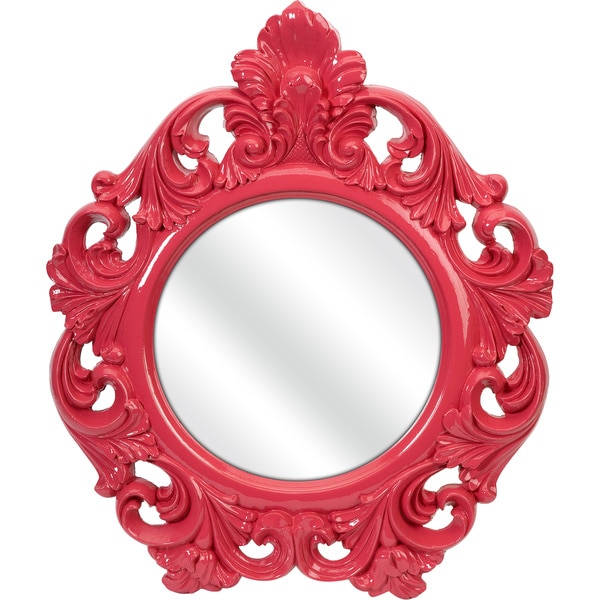 Shop Imax Finely Pink Baroque Wall Mirror - Free Shipping Today