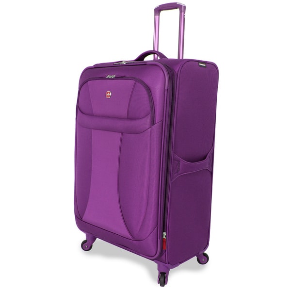 purple suitcase