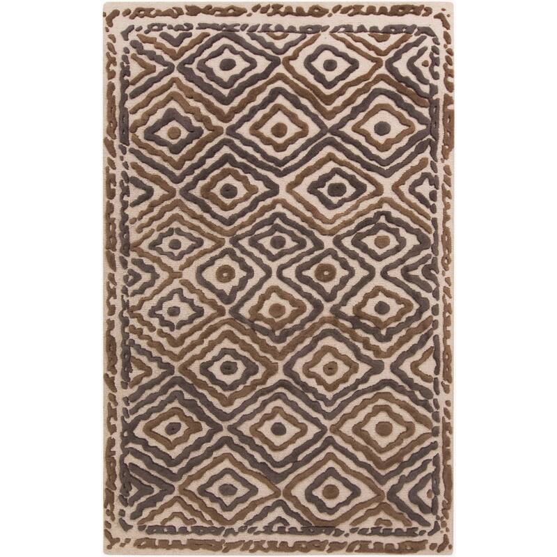 Hand Knotted Joey Wool Area Rug - 8' x 11' - Ivory