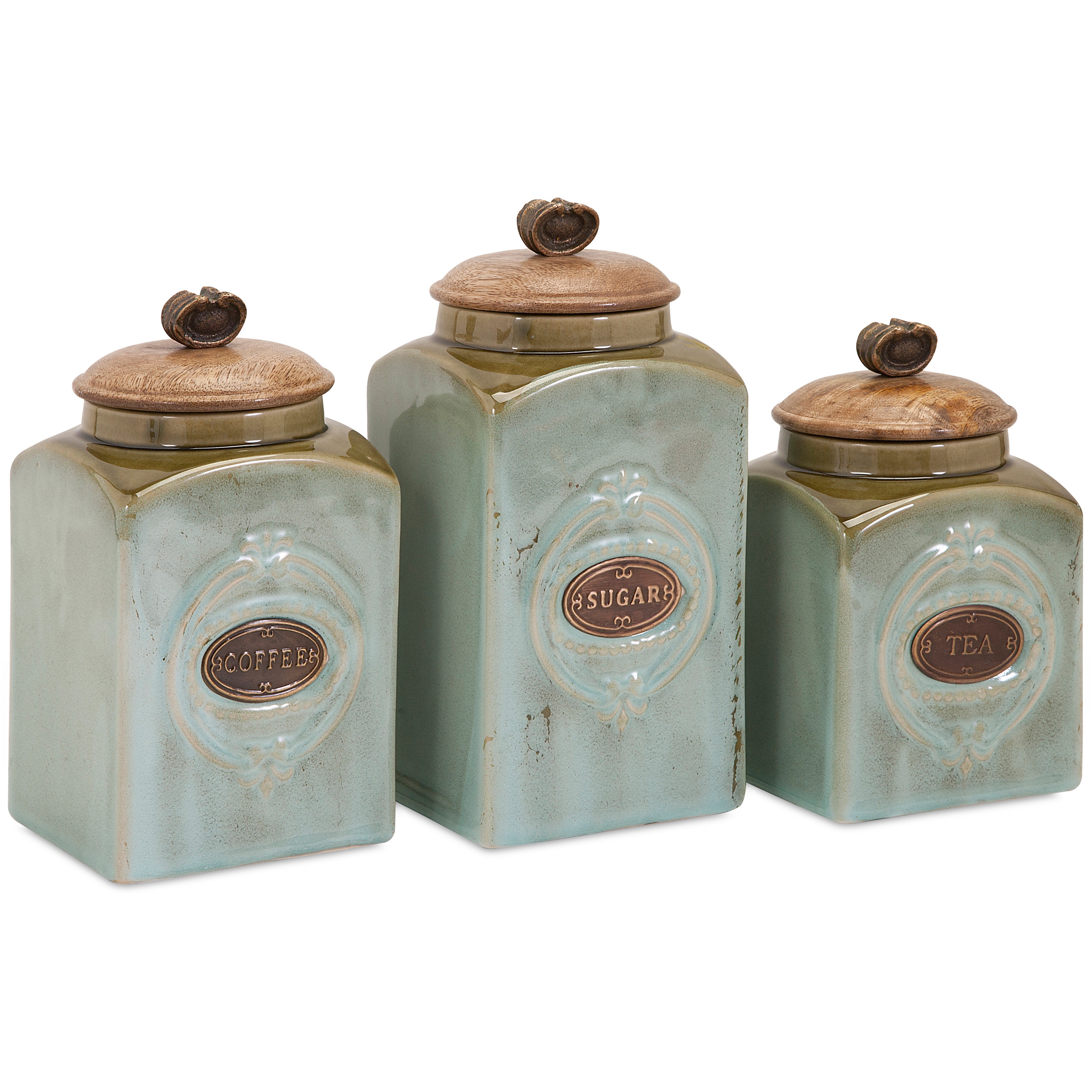 Addison Ceramic Canisters Set Of 3 Overstock 9659882