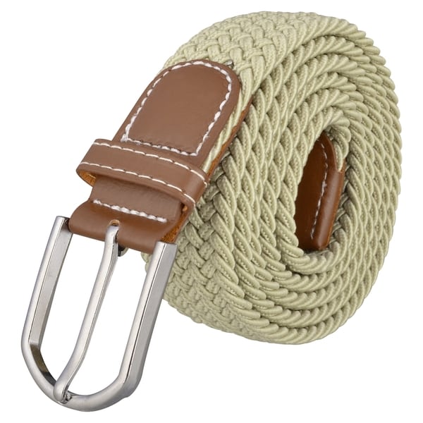 Zodaca Everlasting Wide Beige Elastic Stretch Golf Belt