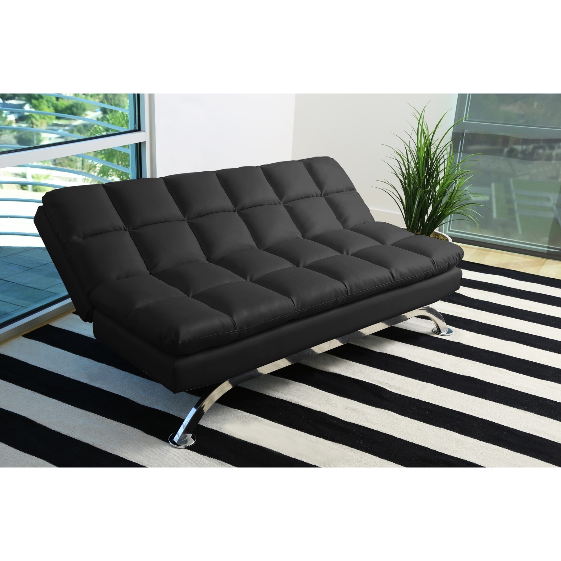 Abbyson Vienna Bonded Leather Euro Futon Sofa