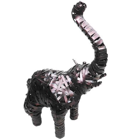D-Art Collection Iron Elephant Crazy Weave Decor - Small
