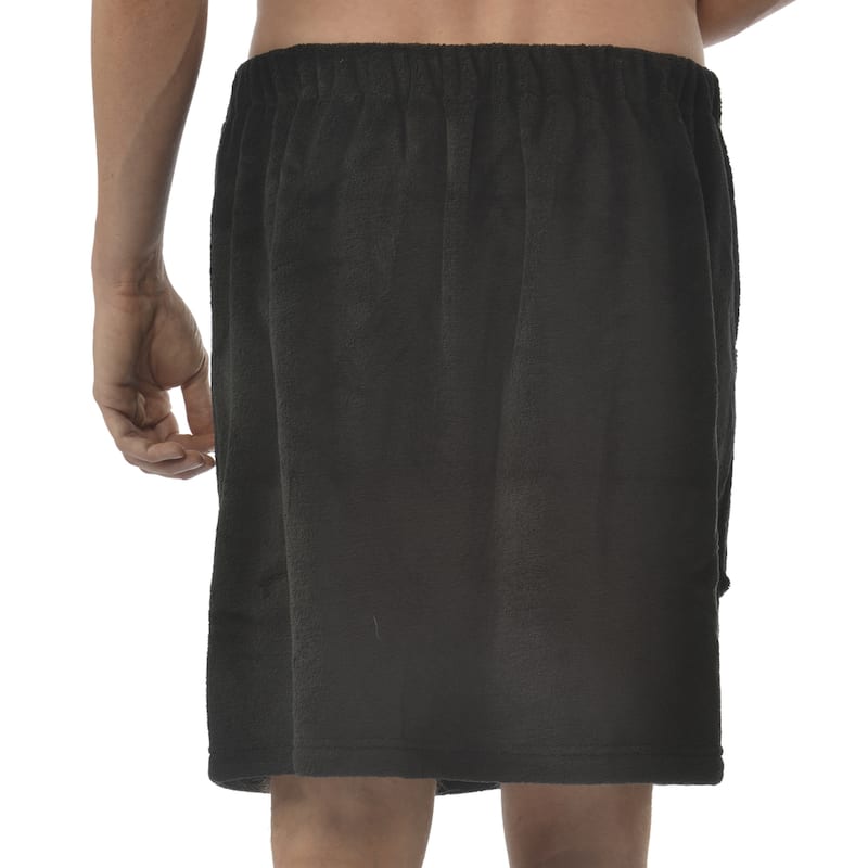 Leisureland Men's Coral Fleece Spa Wrap