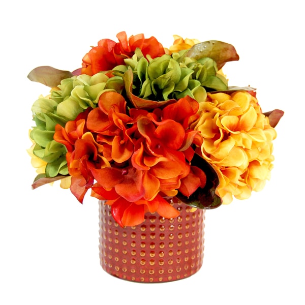 Fall Hydrangea Bouquet with Ceramic Pot   Shopping   The